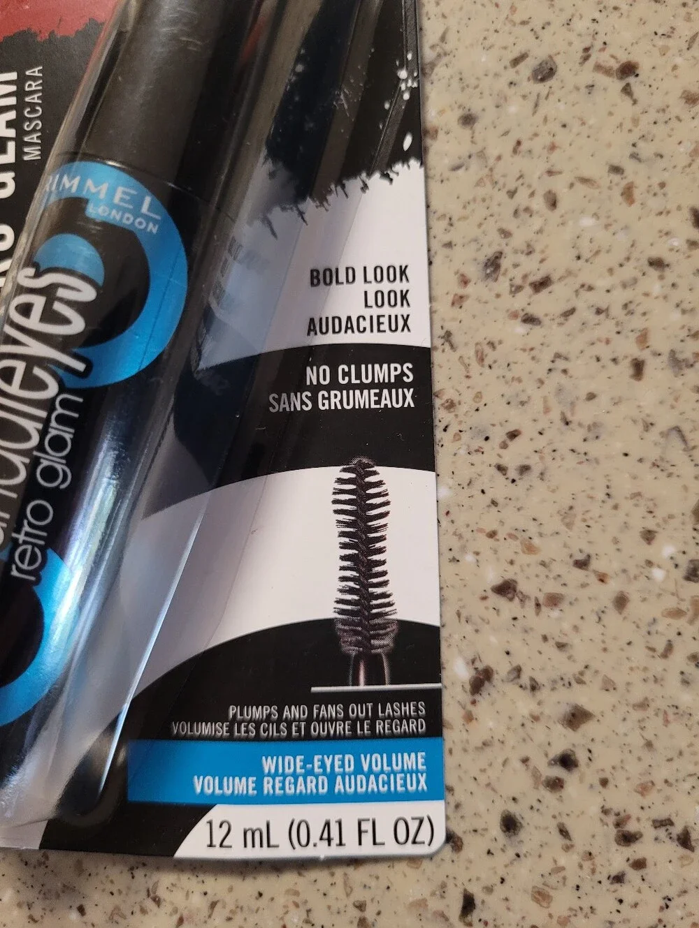 3 Rimmel Scandaleyes Retro Glam Waterproof Volume Mascara #001 Black Bold Look
